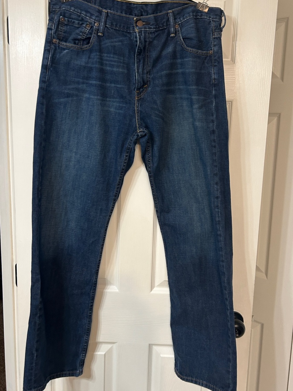 Men's Straight-Leg Jeans in Deep Blue